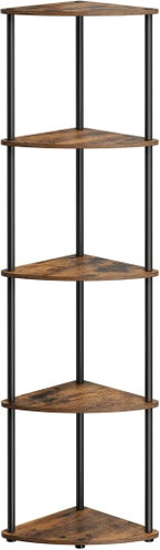 Songmics and Vasagle Corner Shelf Ayur, Brown-Black - Shelving Unit - Main image