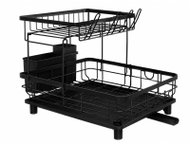 Verk 07528 Dvoupatrový odkapávač na nádobí 42 × 29 × 30 cm, černý - Draining Board