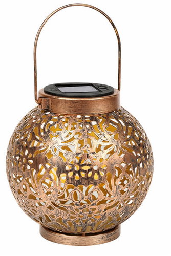 Verk 12408 Solární LED závěsný lampion se senzorem soumraku, měděný - Zahradní osvětlení - Hlavní obrázek