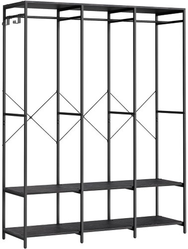 Songmics Wigo Open Wardrobe 141cm Black - Wardrobe - Main image