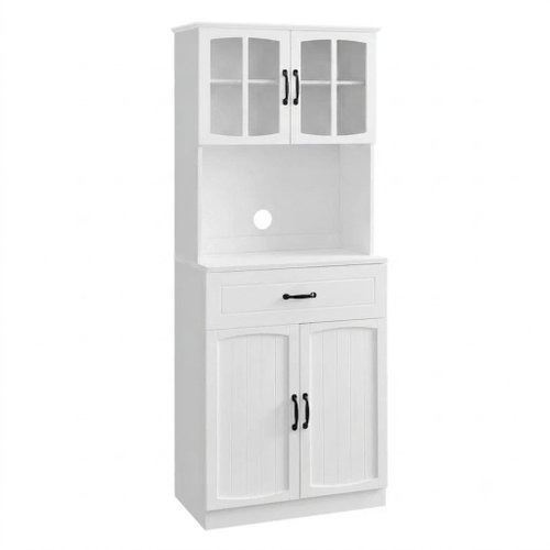 Vasagle Mope Kuchyňská vitrína 73 cm bílá - Cupboard - Main image