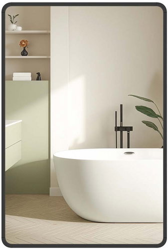 Songmics Monjra Hanging Mirror 61 × 91cm Black - Mirror - Main image