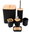 Accessories Set with Bamboo Elements, 6 pcs, Black