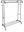 Rail with Shelf 148 × 109 × 54cm, Black