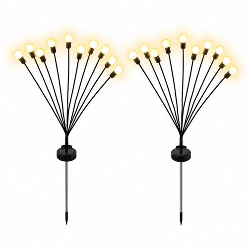 Verk 12397 Solární zahradní lampy se senzorem soumraku 8 LED, 70 cm, 2 ks - Garden Decoration - Main image