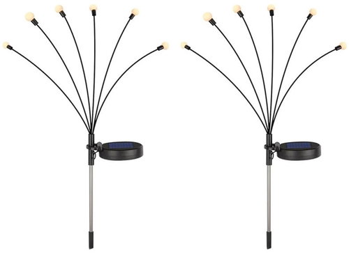 Verk 12397 Solární zahradní lampy se senzorem soumraku 6 LED, 70 cm, 2 ks - Garden Decoration - Main image