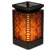 Verk 12388 Solární LED zahradní lampion závěsný se senzorem soumraku 15 × 9 cm, černý - Garden Decoration