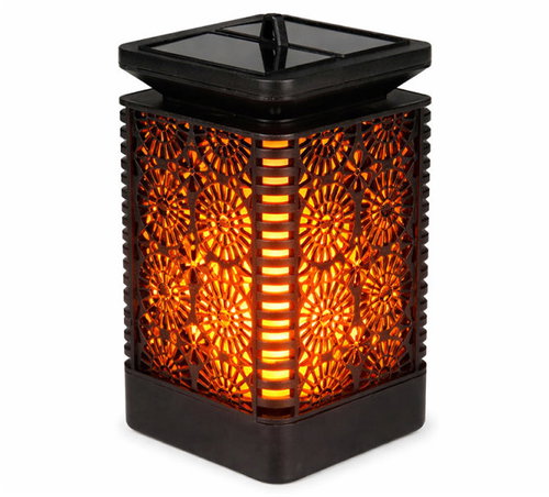 Verk 12388 Solární LED zahradní lampion závěsný se senzorem soumraku 15 × 9 cm, černý - Garden Decoration - Main image