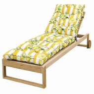 Blomster Quilted Cushion for Garden Beach Lounger - Lemons and Stripes - Cushion