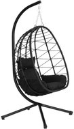 MultiGarden ESO-C748 Závěsné křeslo se stojanem a polštáři, nosnost 120 kg, černé - Hanging Chair