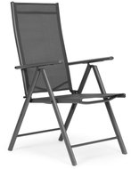MultiGarden WR1652 Skládací zahradní křeslo s polohovacím opěradlem, šedé - Garden Chair
