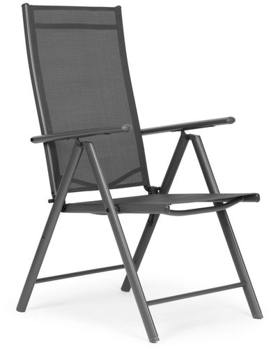 MultiGarden WR1652 Folding Garden Chair with Reclining Backrest, Grey - Garden Chair - Main image