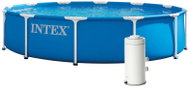 INTEX 26702ND Zahradní kruhový rámový bazén 305 × 76 cm s čerpadlem, modrý - Pool
