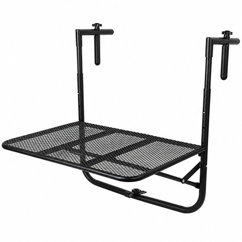 RealG RC-K-2406 Folding Balcony Hanging Table, 30kg Load Capacity, Black - Side Table - Main image