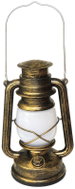 Verk 12452 Retro LED lucerna s efektem plamene, 3 režimy svícení, USB, zlatá - Lantern