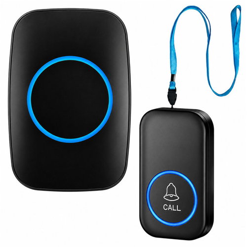RealG RC-K-2382 Bezdrátový domovní zvonek IP44, 300 m, 60 melodií, černý - Doorbell - Main image