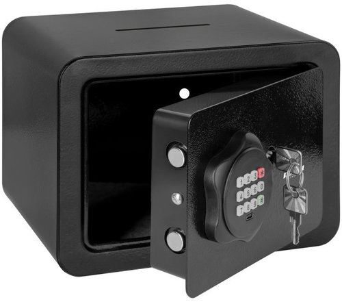 Rebel RB-7001 Elektronický trezor s PIN kódem a nouzovými klíči, černý - Safe - Main image