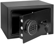 Rebel RB-7002 Elektronický trezor s PIN kódem, alarmem a nouzovými klíči, 12 l, černý - Safe
