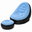 2-in-1 Armchair with Footrest, Blue