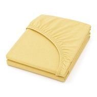 Mobytex ENTUZIA Mako-Jersey Sheet 180 × 200cm, Light Yellow - Bedsheet