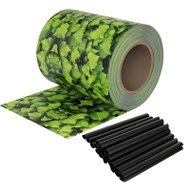 RealG RC-K-2281 Plotová stínící folie 19 cm × 35 m, UV, 450 g / m2, listy - Privacy Screen Mesh Fabric