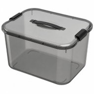 Verk 27661 Úložný box s víkem a klipy 20 l, černý - Storage Box