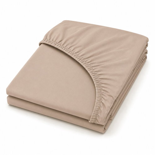 MOBYTEX ENTUZIA Mako-Jersey 180 × 200cm, Coffee - Bedsheet - Main image