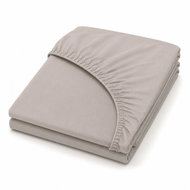 MOBYTEX ENTUZIA Mako-Jersey 180 × 200 cm, Latte - Bedsheet