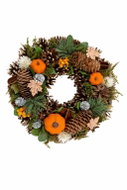 Goba Věnec s dýněmi a šiškami 3001239, průměr 30 cm - Decoration