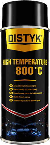 Distyk Heat-Resistant Protective Spray - 400ml, Matt Black - Spray Paint - Main image