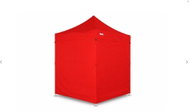 Ambitent 2 × 2m Steel Standard Pop-Up Party Tent, 4 Full Sidewalls, Red - Pop-up Canopy Tent