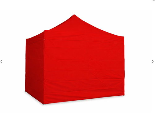 Ambitent Gazebo Party Tent 3 × 3m ALU Standard, 4 Solid Sidewalls, Red - Party Tent - Main image