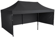 Plonos PL-301 Zahradní stan nůžkový 3 × 6 m, 3 bočnice, černý - Pop-up Canopy Tent