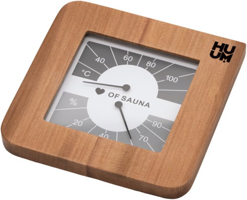 HUUM TASA Sauna Thermometer and Hygrometer, Cedar - Sauna Thermometer - Main image