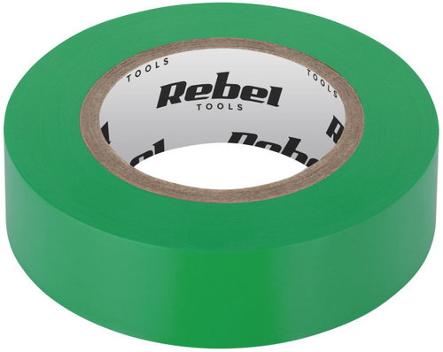 Rebel NAR0434 PVC Electrical Insulation Tape 19mm × 18m, Green - Electrical Tape - Main image