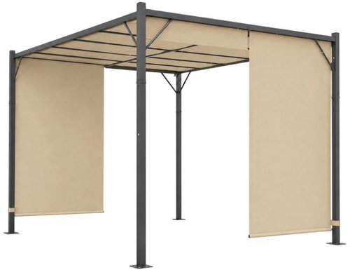 MultiGarden DN-FG-362 Garden Pergola with Side Blinds 3×4m, Beige - Pergola - Main image