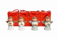 Goba Andělíček dárek v dárkové taštičce – v balení mix 4 druhů, 5 cm 3140006-1 - Christmas Decoration