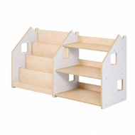 BusyKids Montessori úložný regál na hračky, bílý - Shelving Unit