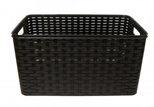 Mega Plast Univerzální koš, polyratan, 19 × 29 × 39 cm, wenge - Storage Basket - Main image