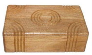 Z - TRADE Dřevěná vyřezávaná truhlička 20 × 10 × 10 cm, přírodní - Wooden Box