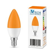 UV Tech Biodynamická večerní oranžová LED žárovka E14 3 W bez flickru - LED Bulb