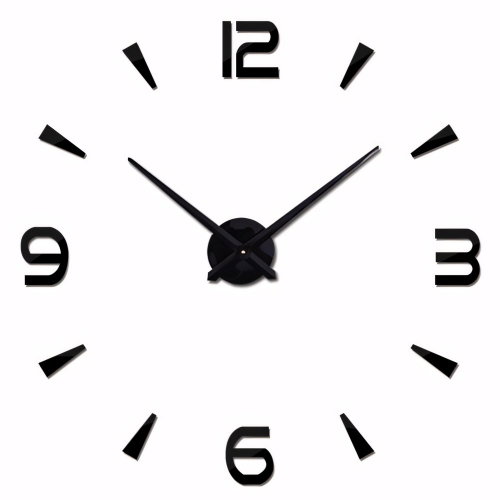 Retoo Nástěnné hodiny moderní 3D efekt samolepicí římské DIY 70–130 cm - Wall Clock - Main image