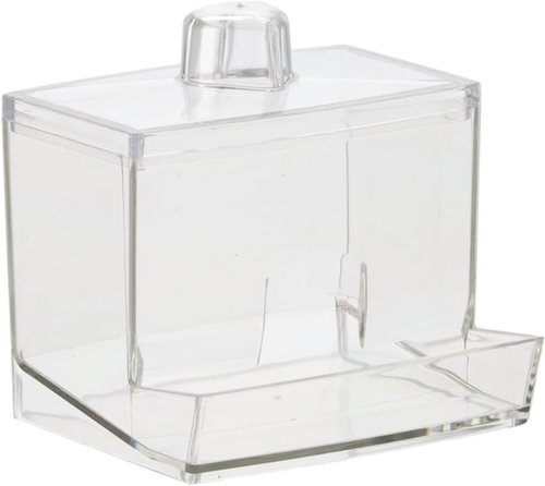 Empt Plastic Jar for Cosmetic Cotton Buds 8.7 × 7 × 8cm - Storage Jar - Main image