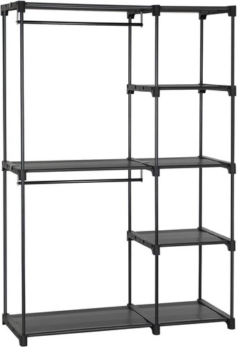 Songmics PLUMB Open Wardrobe 112 cm, Black - Wardrobe - Main image