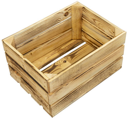 Calter Dřevěná bedýnka 40 × 30 × 21 cm, opalovaná - Storage Box - Main image