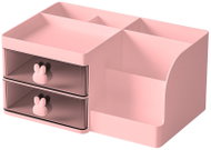 Verk 27645_R Stolní organizér na kosmetiku 23 × 15 × 11 cm, růžový - Makeup Organiser