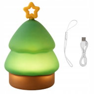 Verk 12413 LED noční lampička silikonová, USB, 3 režimy svícení, stromeček - Night Light
