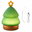 12413 LED silicone night light, USB, 3 lighting modes, Christmas tree
