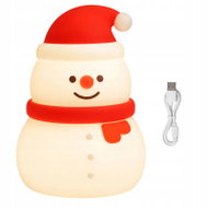Verk 12412 LED noční lampička silikonová, USB, 3 režimy svícení, sněhulák - Night Light