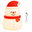 12412 LED silicone night light, USB, 3 lighting modes, snowman